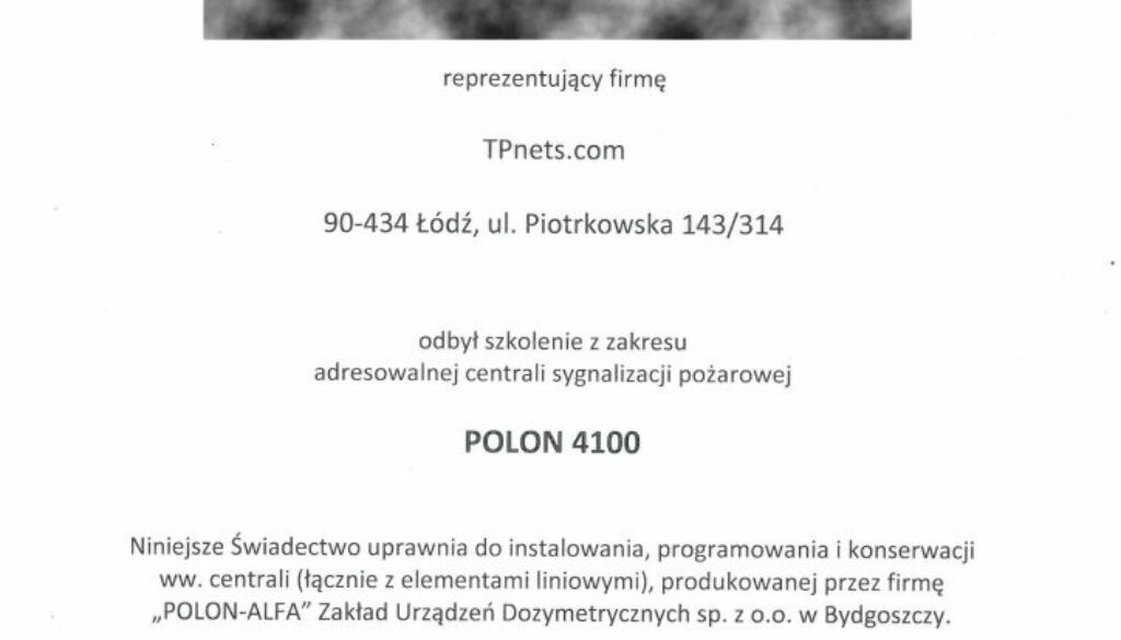 Polon alfa 2010 TB Szkolenie RODO